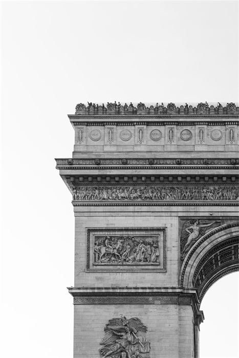 L'Arc de Triomphe en noir et blanc