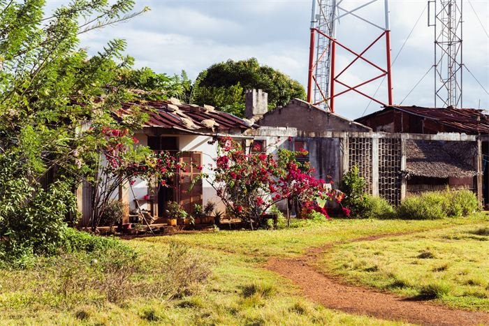 Maison fleurie à Madagascar