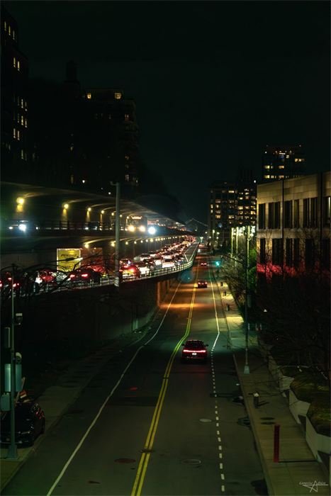 Avenue de New York la nuit