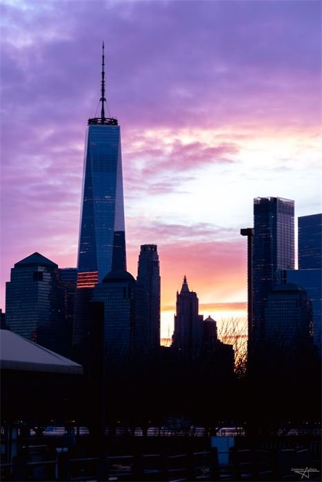 One World Trade Center au coucher du soleil